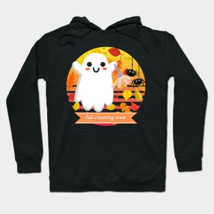 Halloween Cute Ghost Fall Cleaning Crew Hoodie